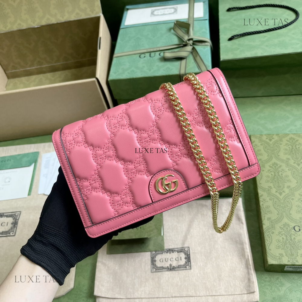 GG Matelassé Chain Wallet