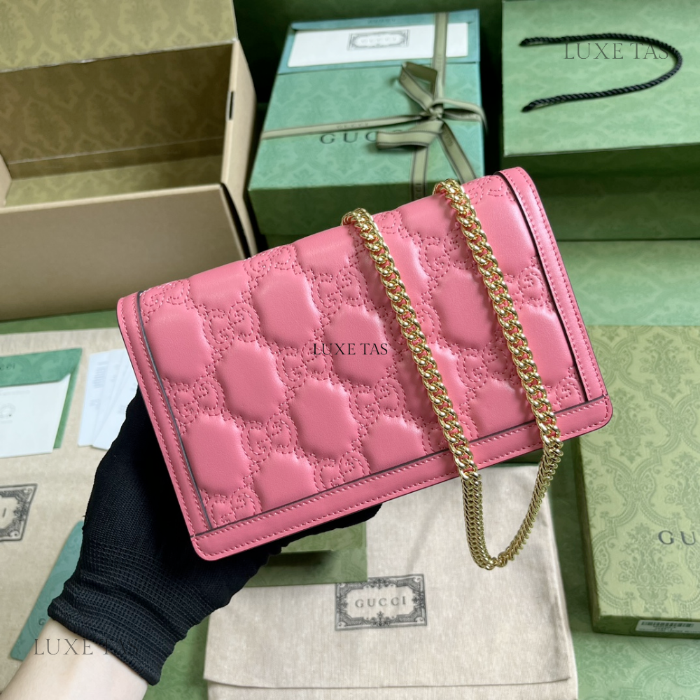 GG Matelassé Chain Wallet