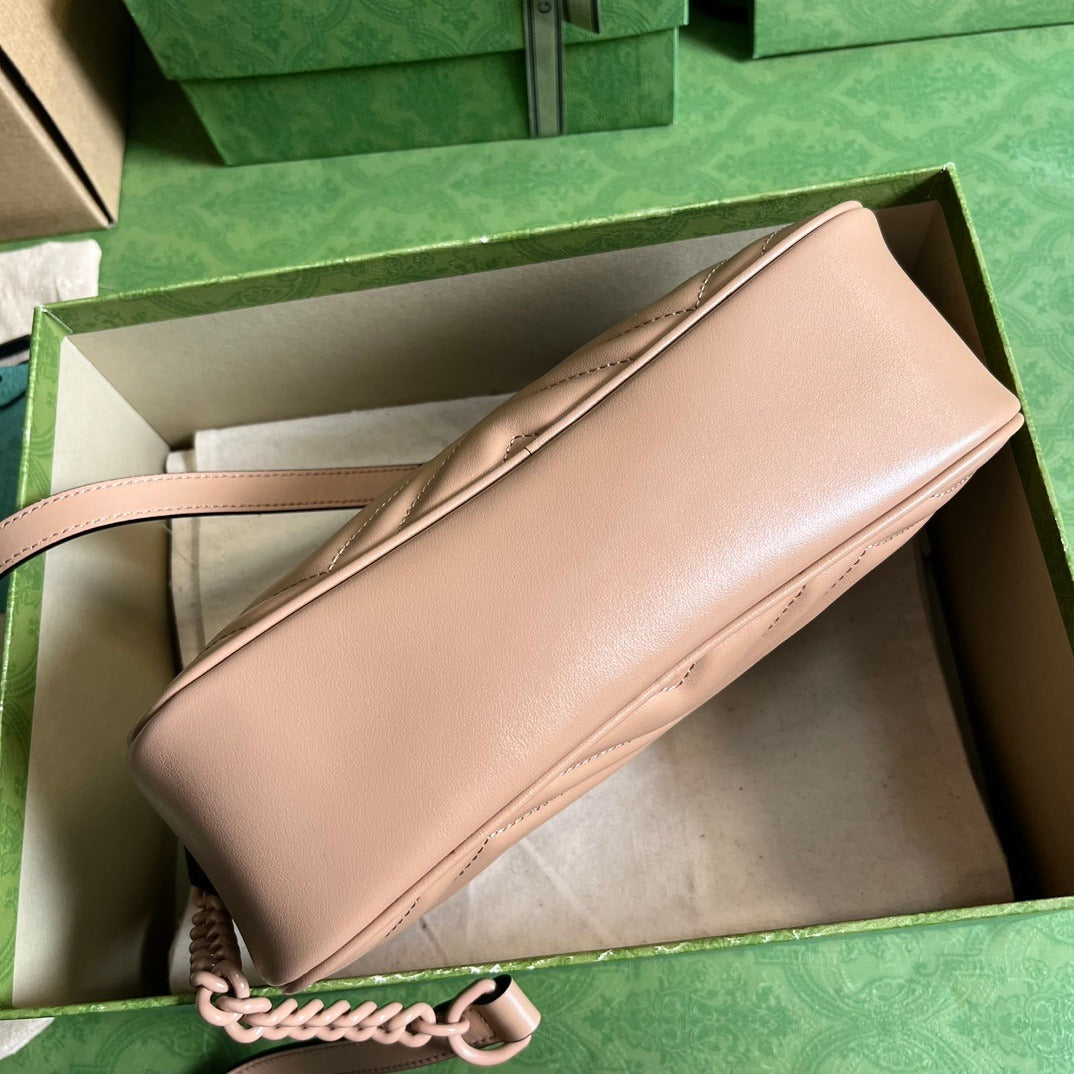 GG Marmont Matelassé Shoulder Bag Rose Beige