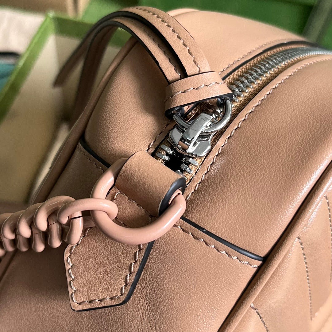 GG Marmont Matelassé Shoulder Bag Rose Beige