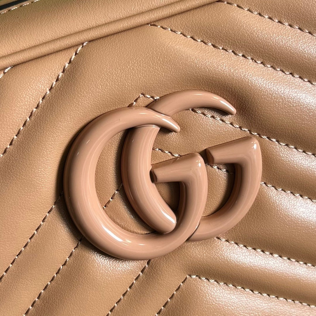 GG Marmont Matelassé Shoulder Bag Rose Beige