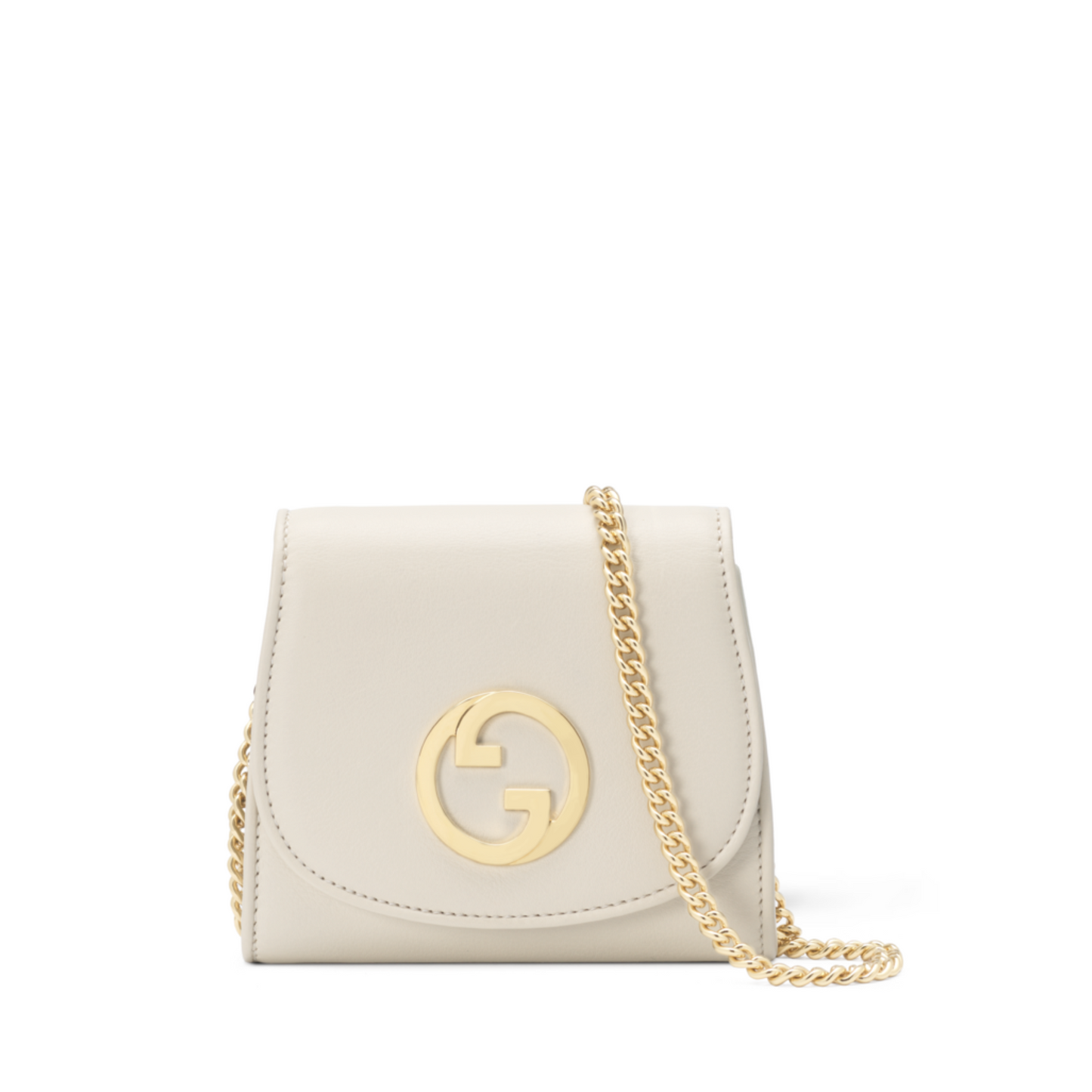 Blondie Medium Chain Wallet White