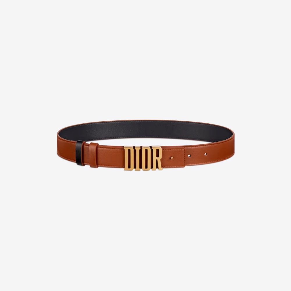 Golden Saddle and Black D-Fence Reversible Belt