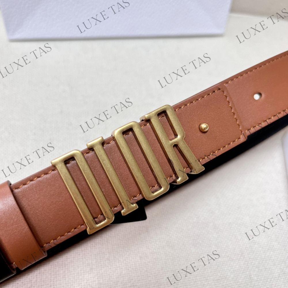 Golden Saddle and Black D-Fence Reversible Belt