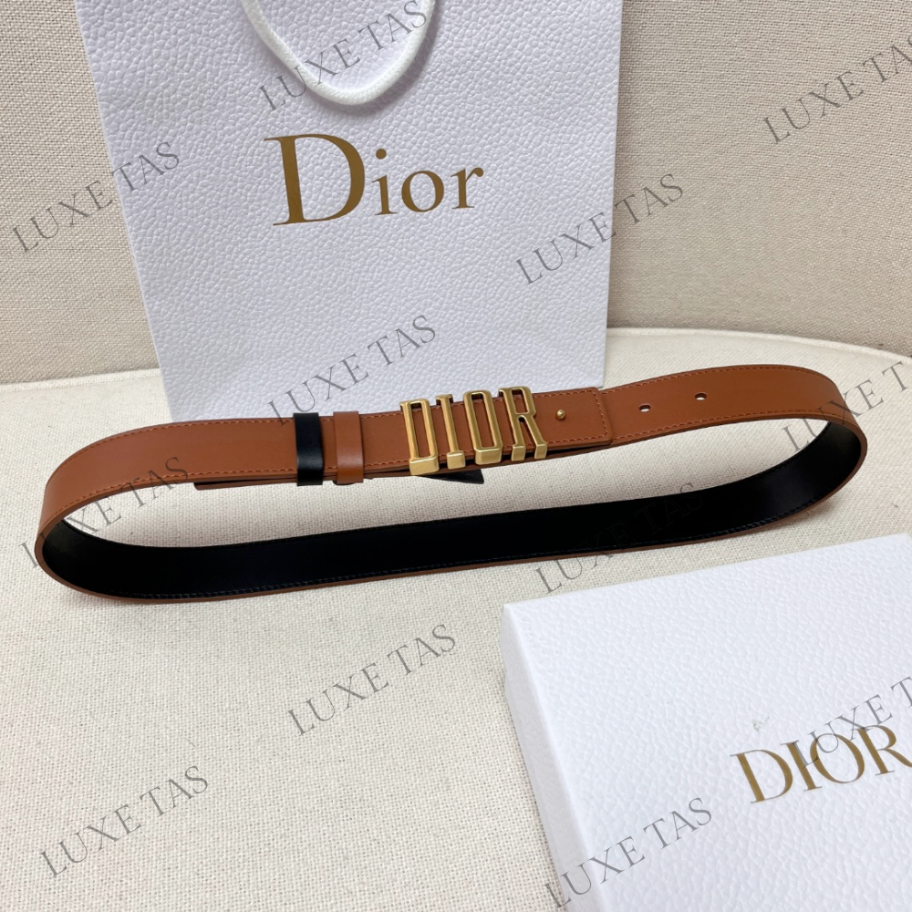 Golden Saddle and Black D-Fence Reversible Belt