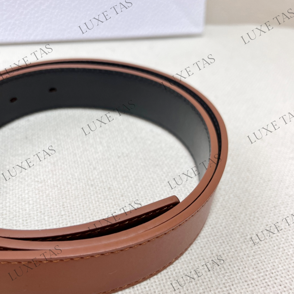 Golden Saddle and Black D-Fence Reversible Belt