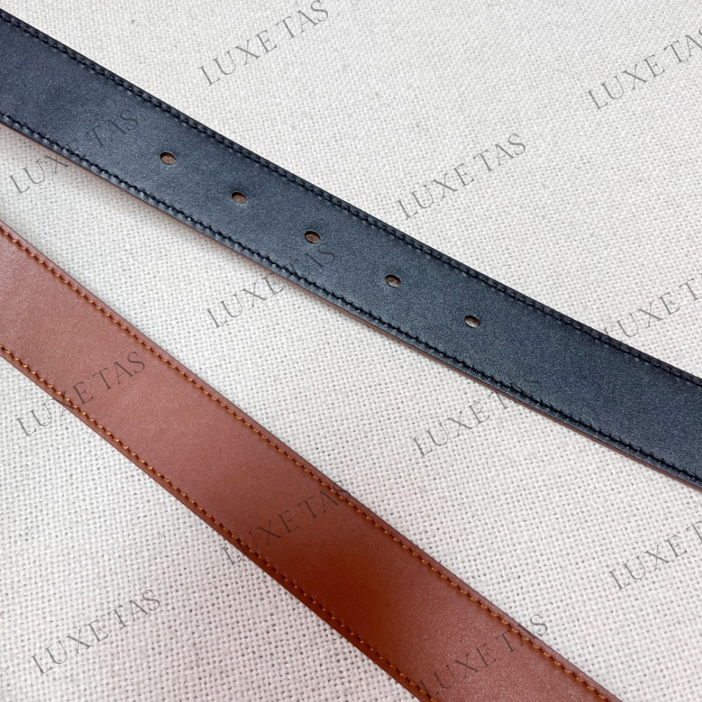 Golden Saddle and Black D-Fence Reversible Belt