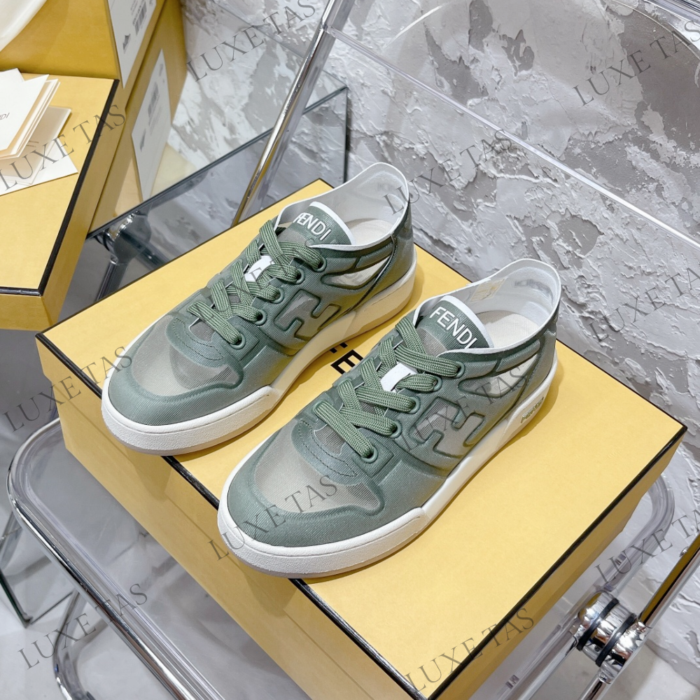 Green Mesh Low Tops FF Match