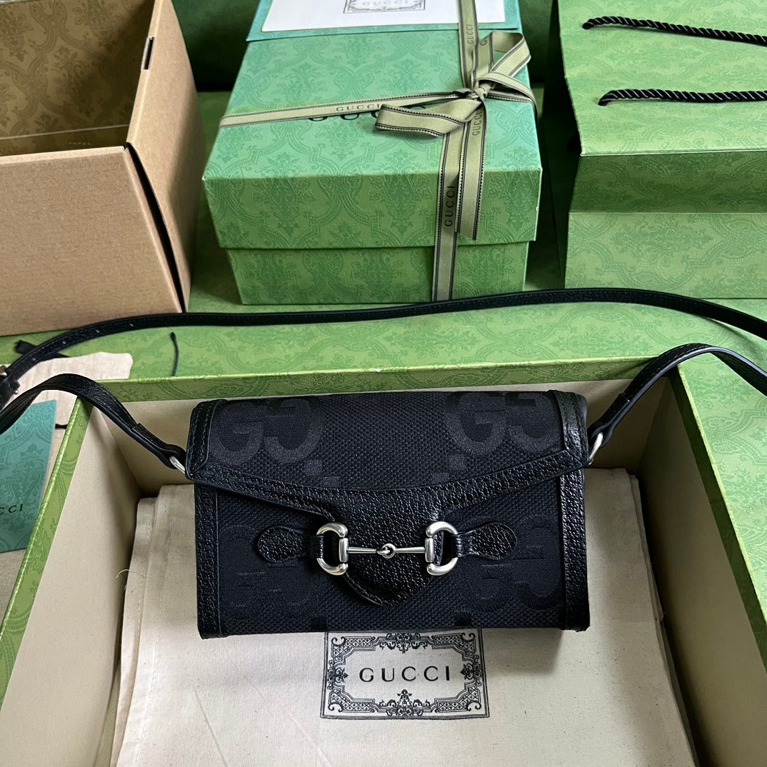 Horsebit 1955 Jumbo Gg Mini Bag Black