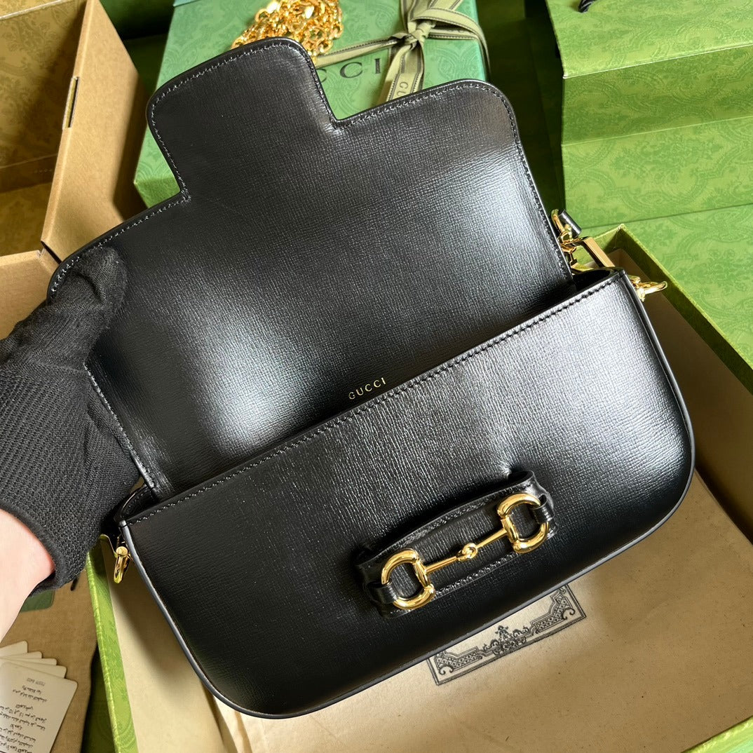 Horsebit 1955 Small Shoulder Bag Black