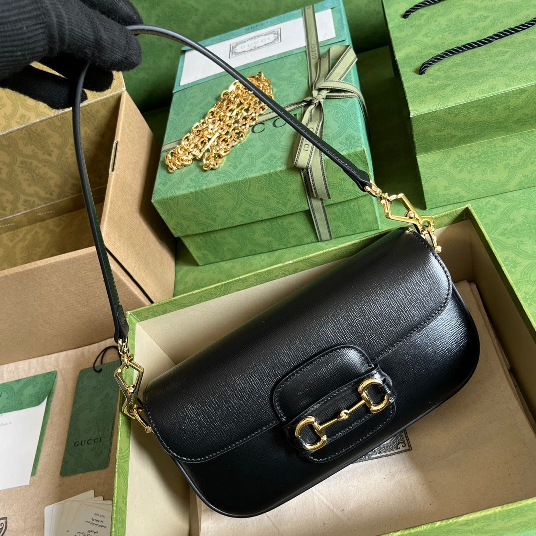 Horsebit 1955 Small Shoulder Bag Black