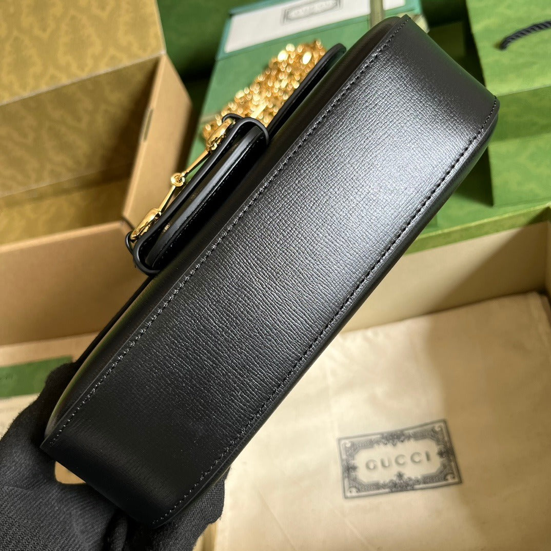 Horsebit 1955 Small Shoulder Bag Black