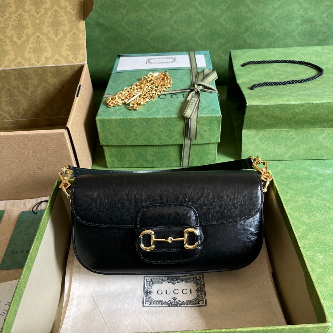 Horsebit 1955 Small Shoulder Bag Black