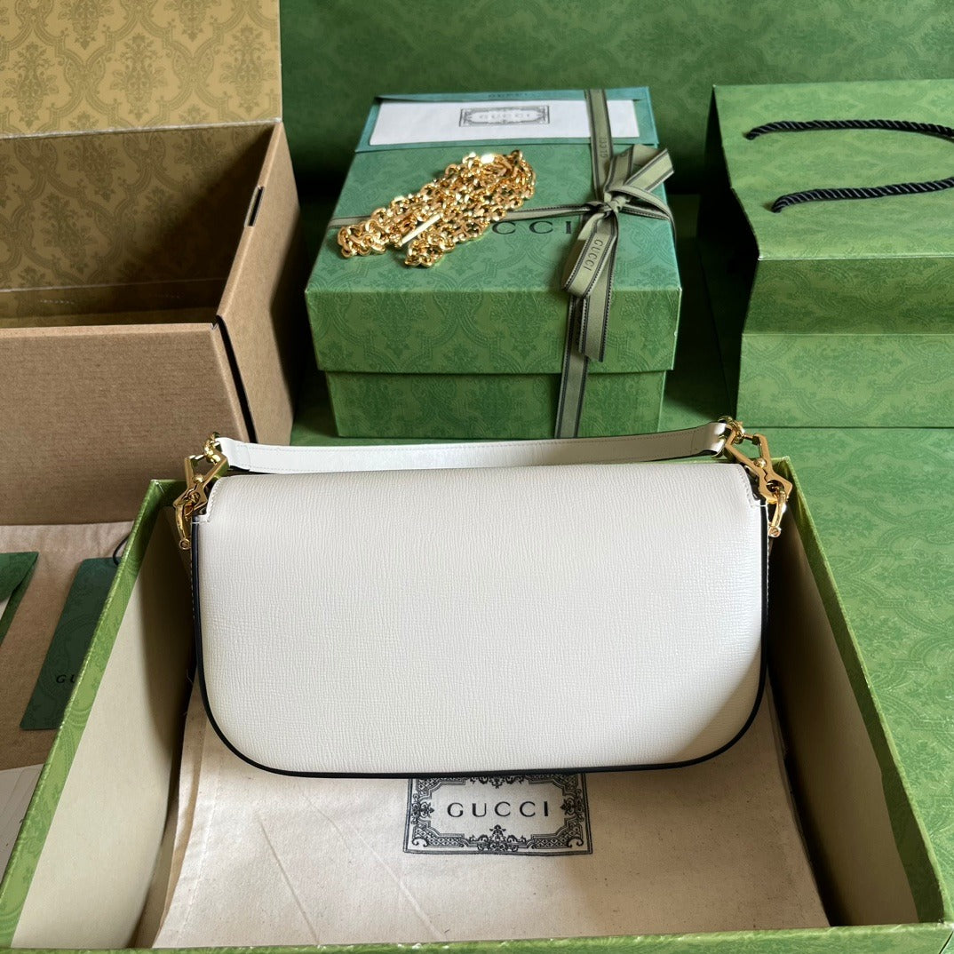 Horsebit 1955 Small Shoulder Bag White