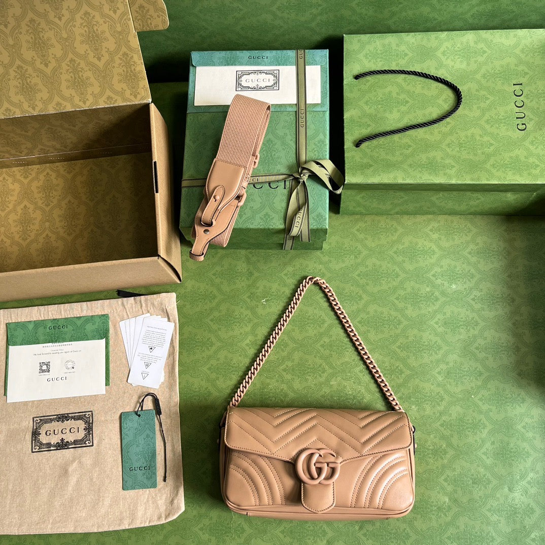 GG Marmont Matelassé Shoulder Bag Rose Pink