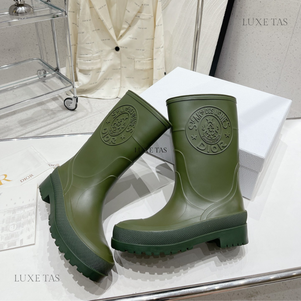 Khaki DRunion Rain Boot - Designer Boots & Ankle Boots for Women