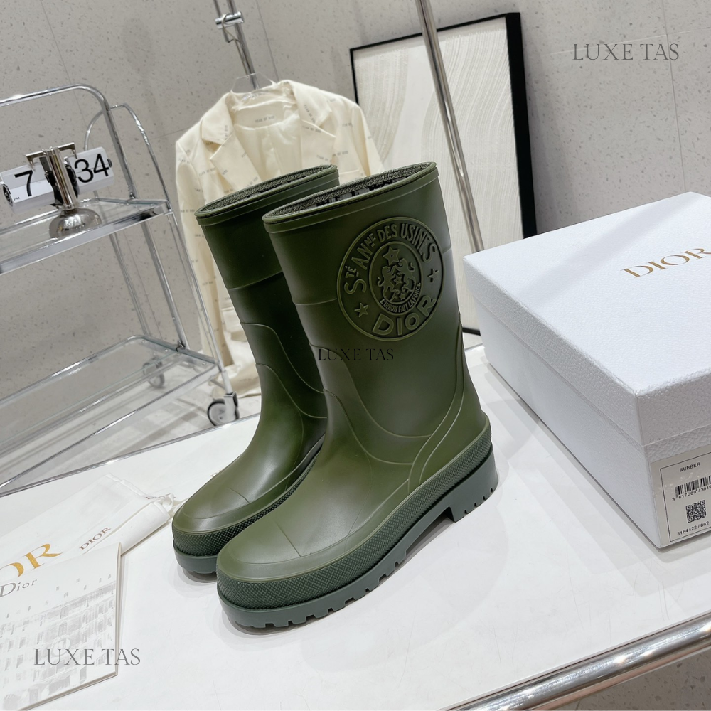Khaki DRunion Rain Boot - Designer Boots & Ankle Boots for Women
