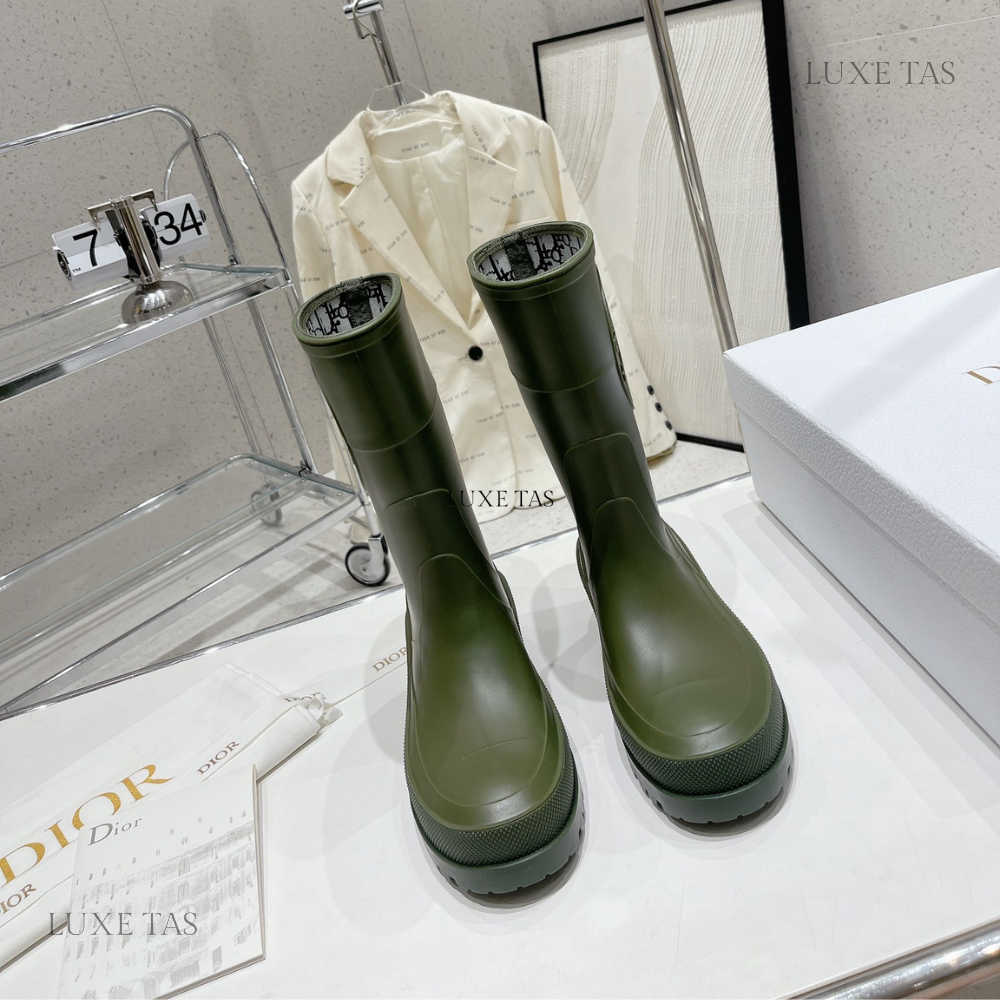 Khaki DRunion Rain Boot - Designer Boots & Ankle Boots for Women