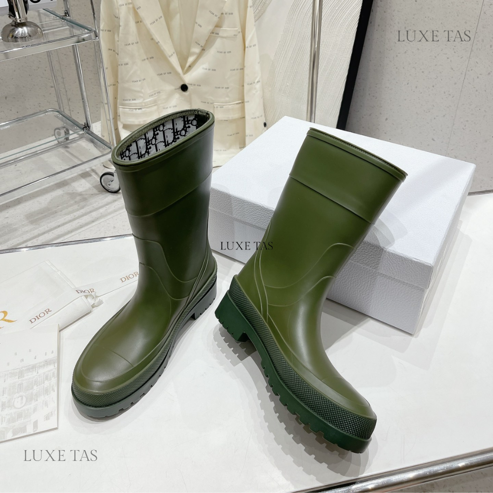 Khaki DRunion Rain Boot - Designer Boots & Ankle Boots for Women