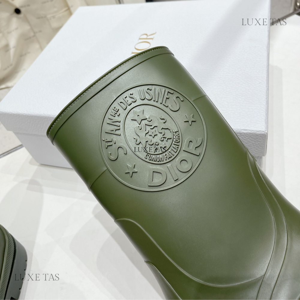 Khaki DRunion Rain Boot - Designer Boots & Ankle Boots for Women