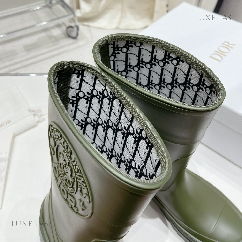 Khaki DRunion Rain Boot - Designer Boots & Ankle Boots for Women