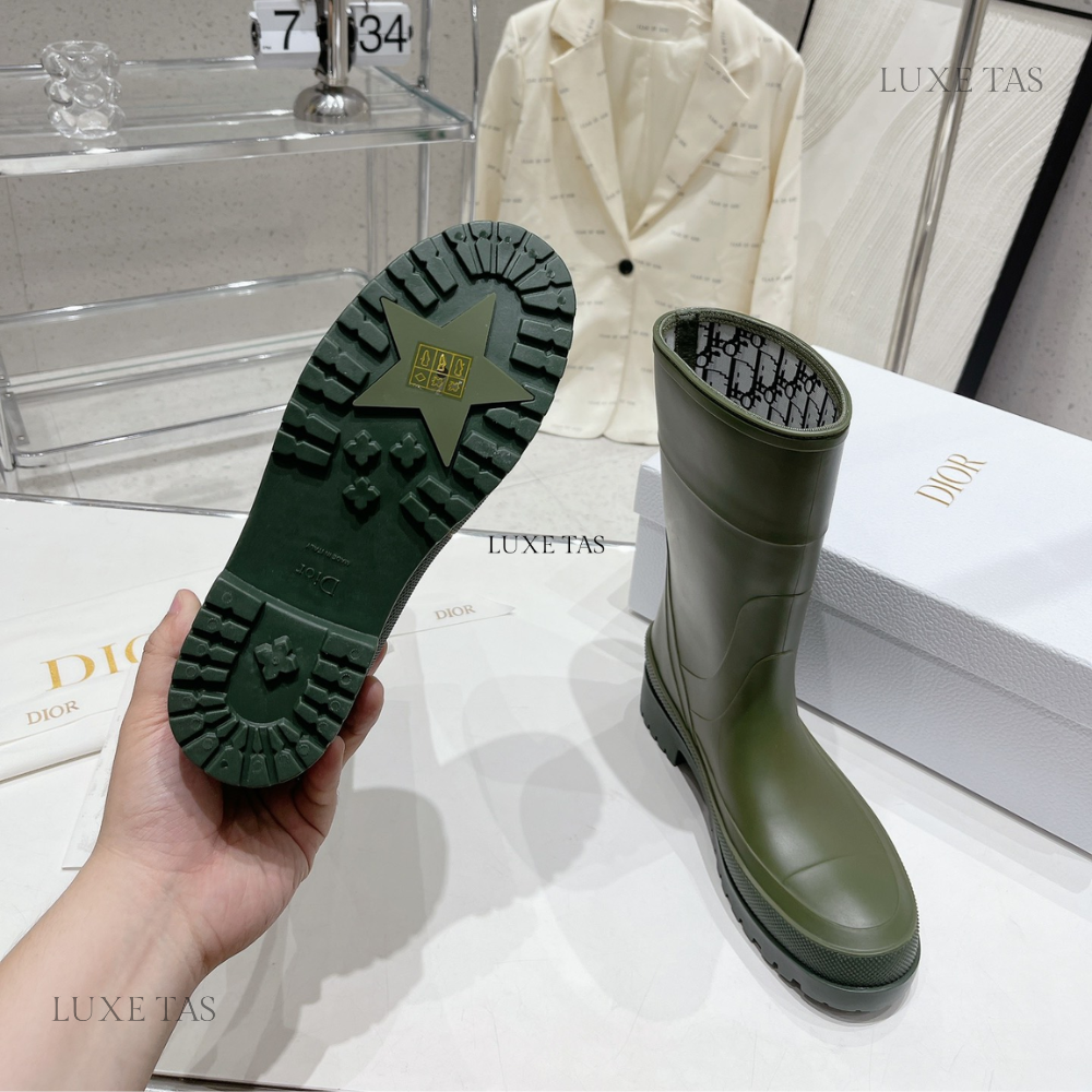 Khaki DRunion Rain Boot - Designer Boots & Ankle Boots for Women