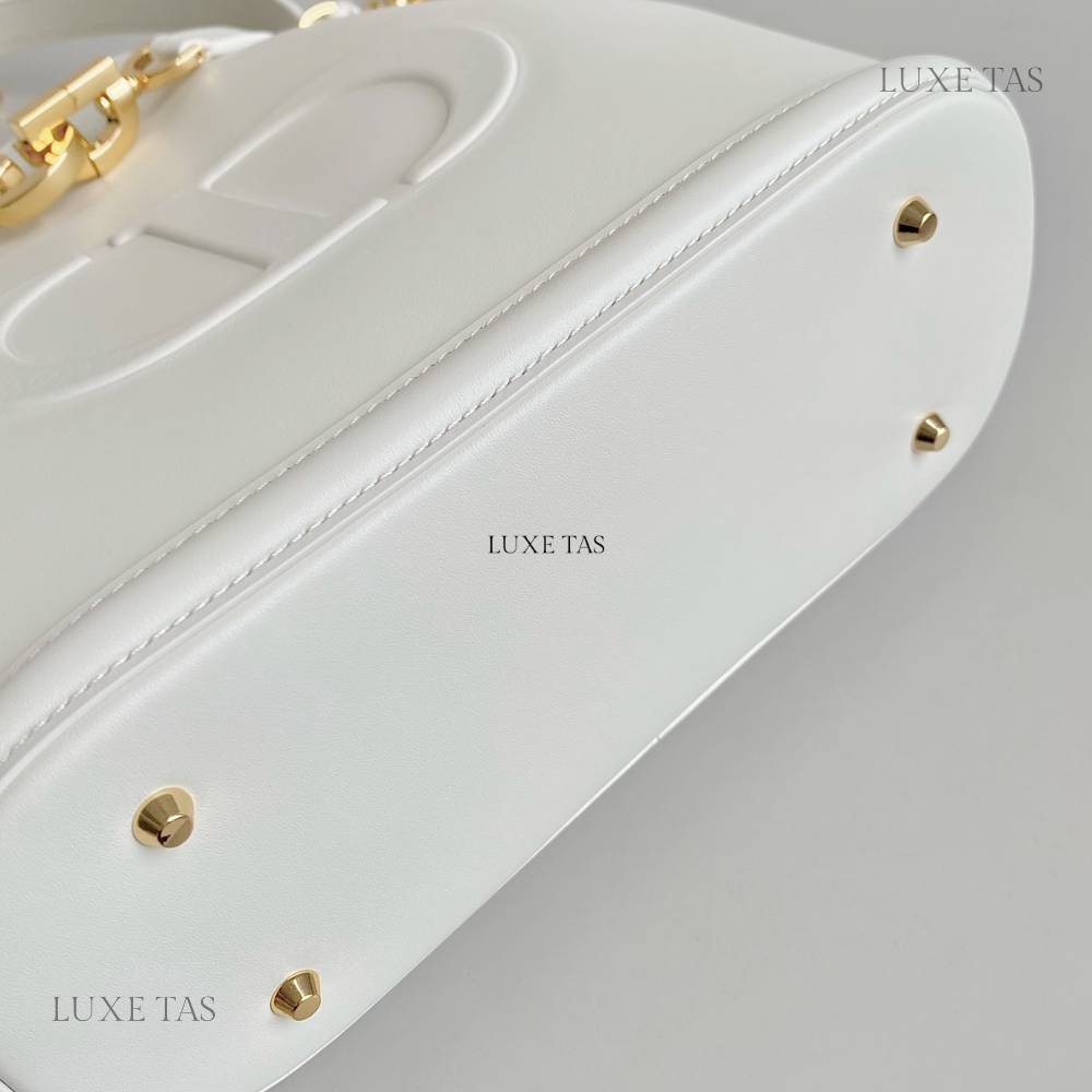 Latte C*D-Embossed Calfskin Medium C'Est Dior Bag