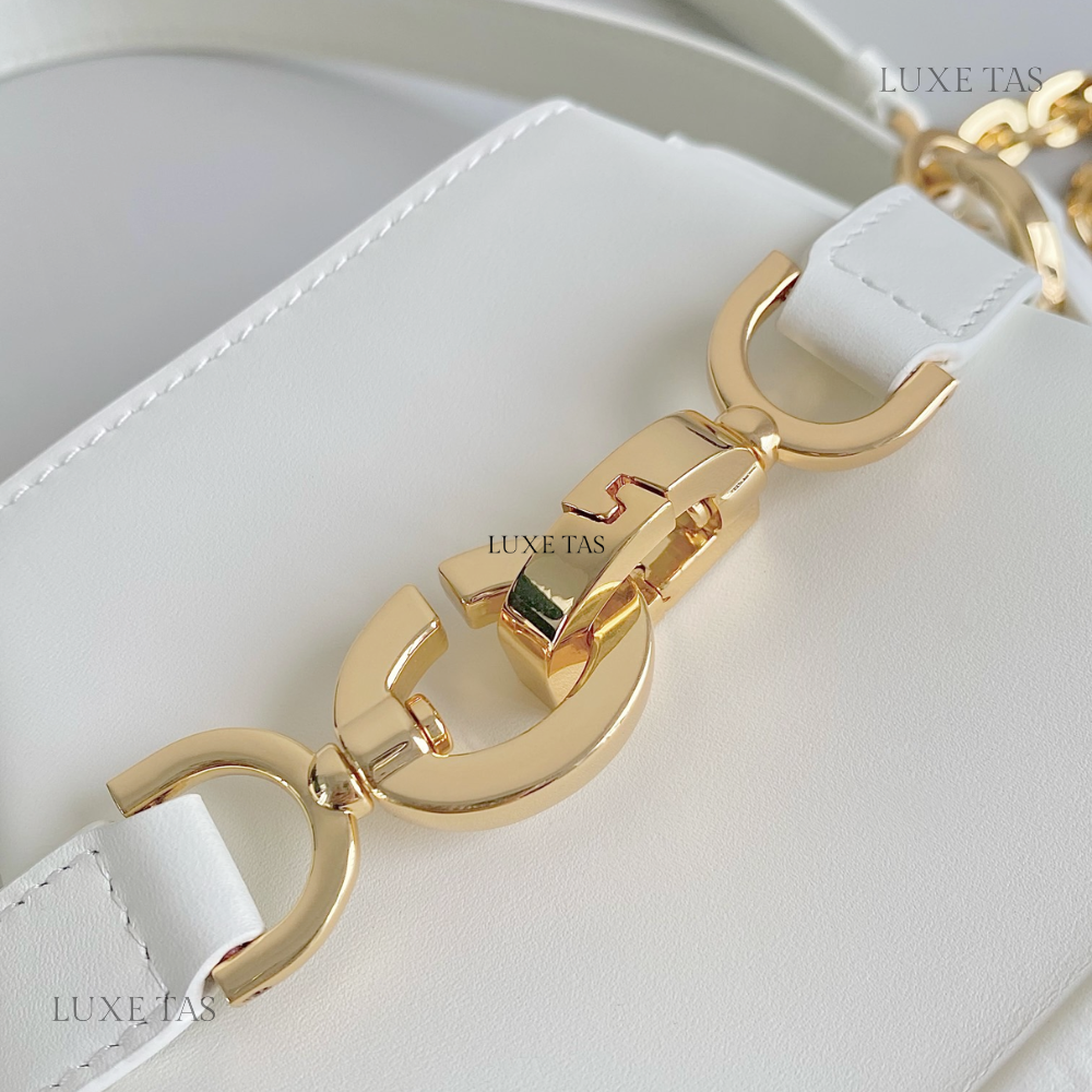 Latte C*D-Embossed Calfskin Medium C'Est Dior Bag