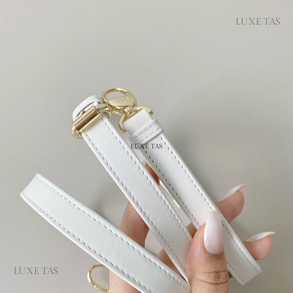 Latte Cannage Lambskin Mini Lady D Bag
