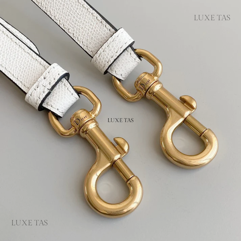 Latte Grained Calfskin Saddle Bag With Strap