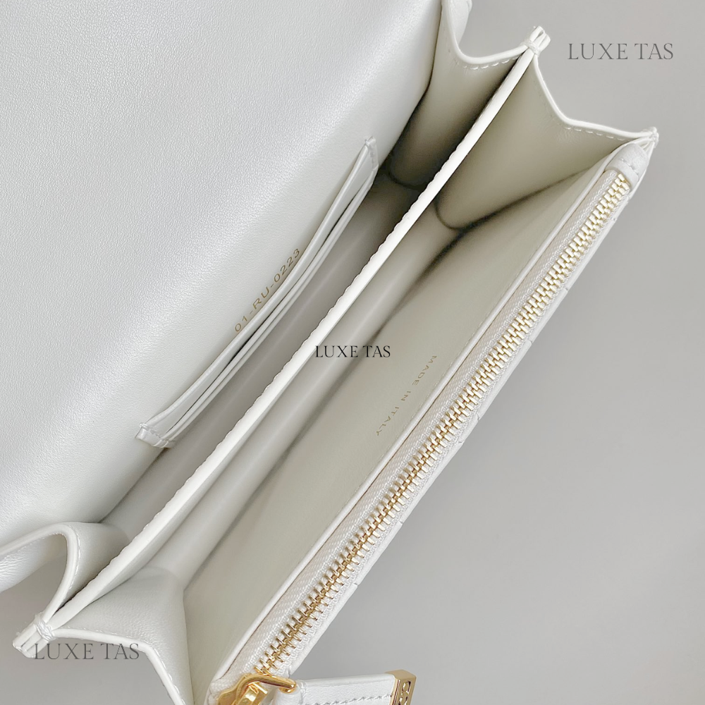 Latte Macrocannage Lambskin Miss Caro Mini Bag