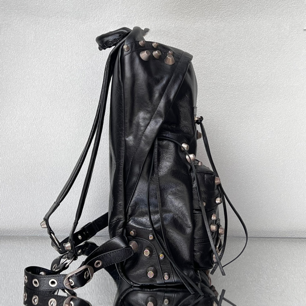 Le Cagole Backpack in Black Leather Backpack for Men