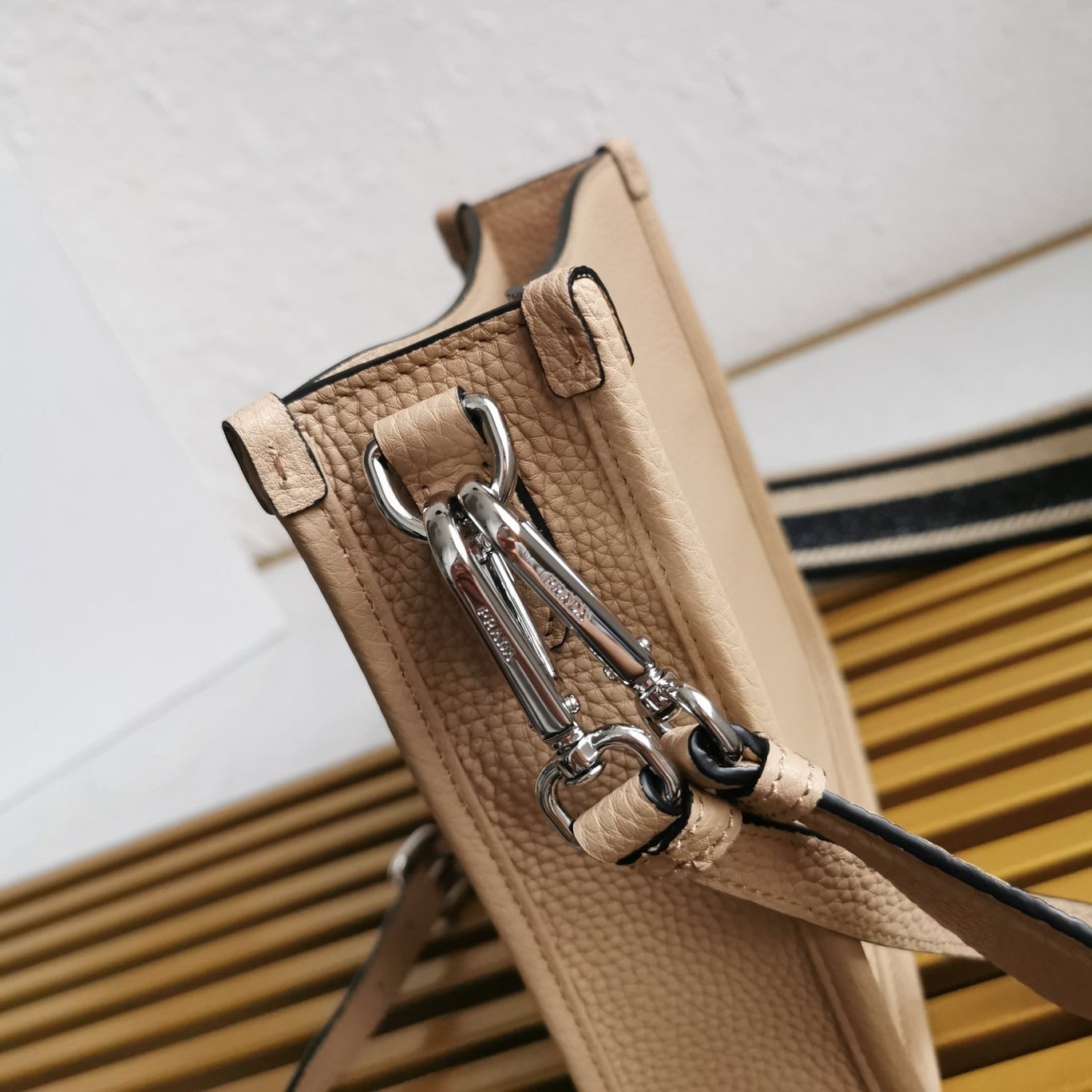 Leather Mini Shoulder Bag Sand