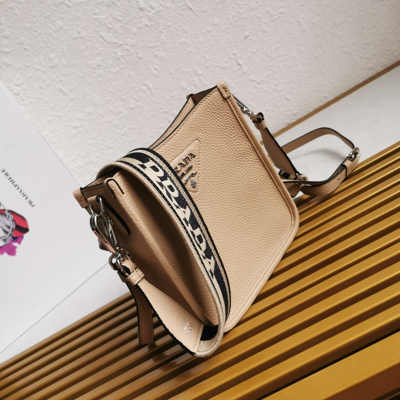 Leather Mini Shoulder Bag Sand