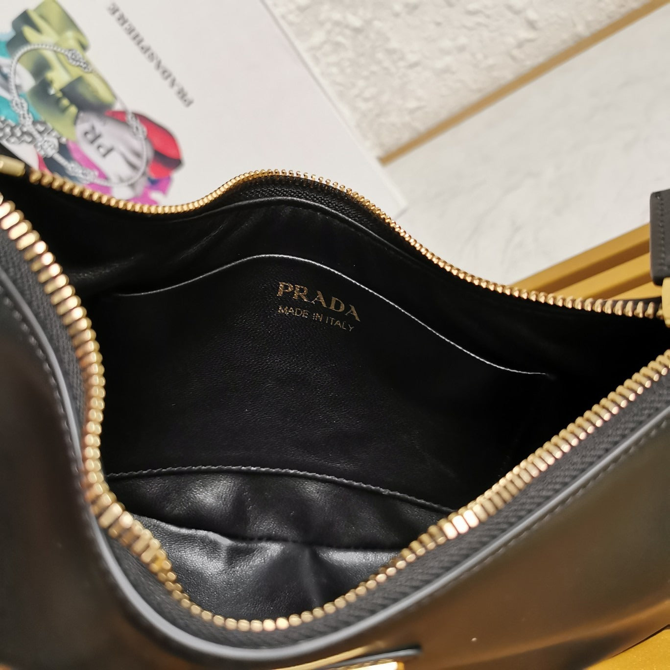 Leather Shoulder Bag Black
