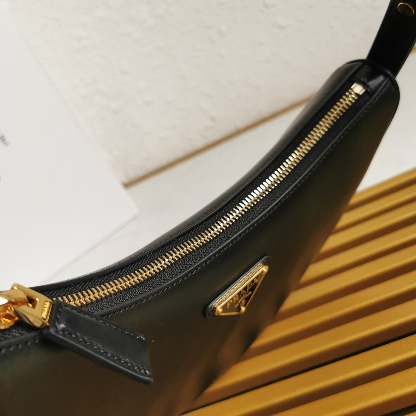 Leather Shoulder Bag Black