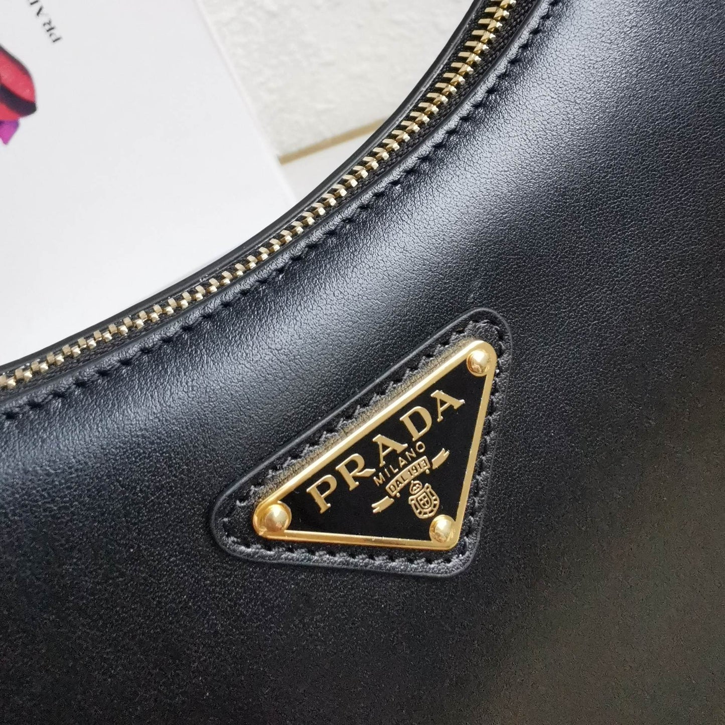 Leather Shoulder Bag Black