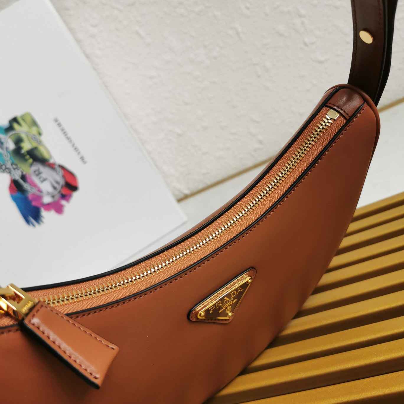 Leather Shoulder Bag Cognac