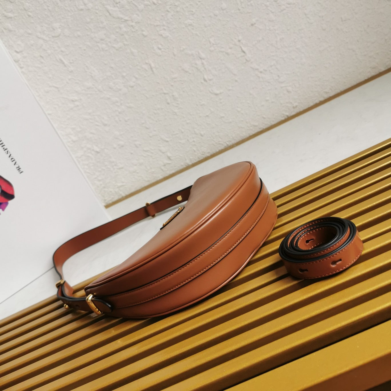 Leather Shoulder Bag Cognac