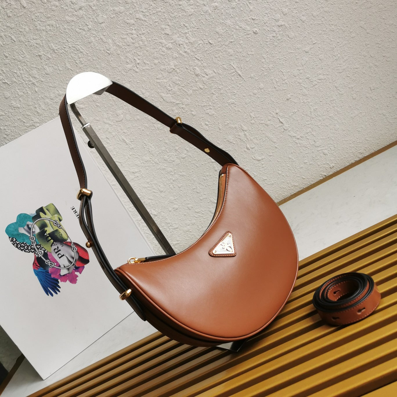 Leather Shoulder Bag Cognac