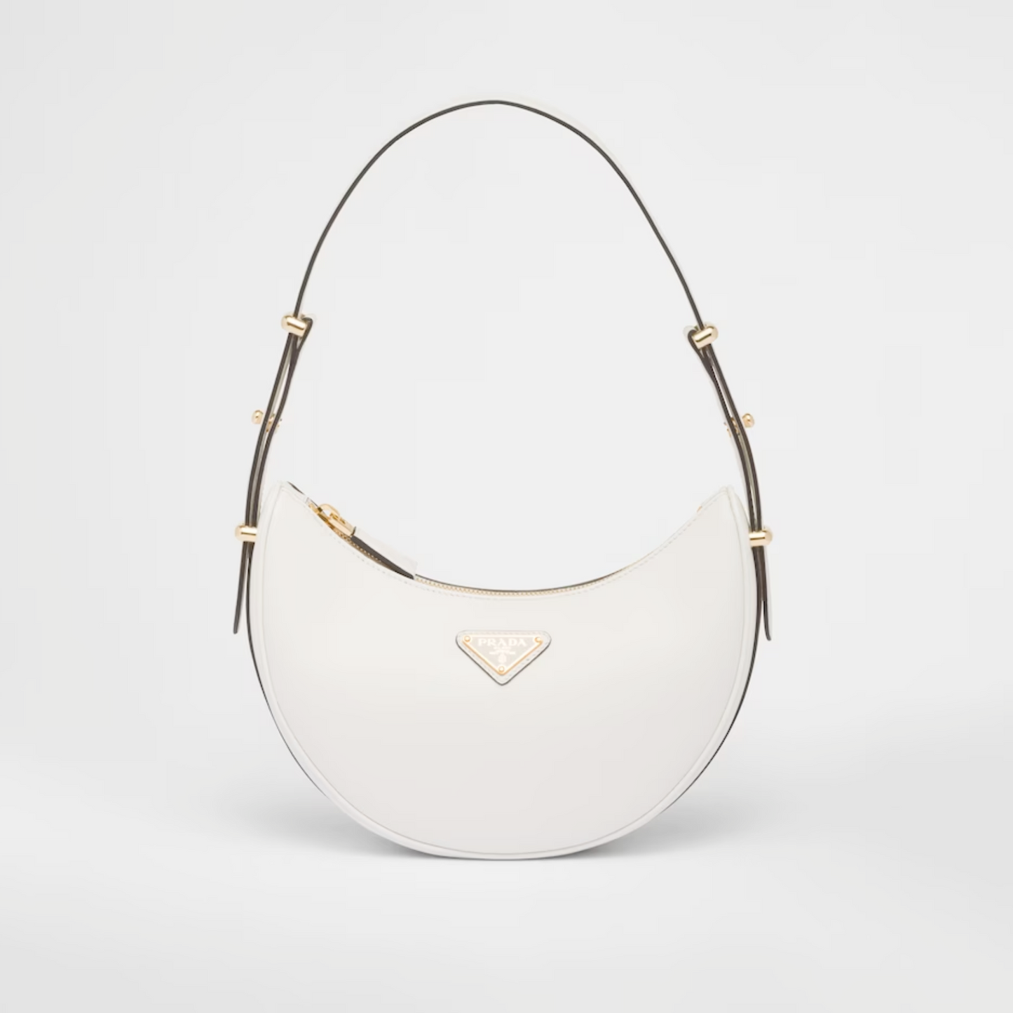 Leather Shoulder Bag White