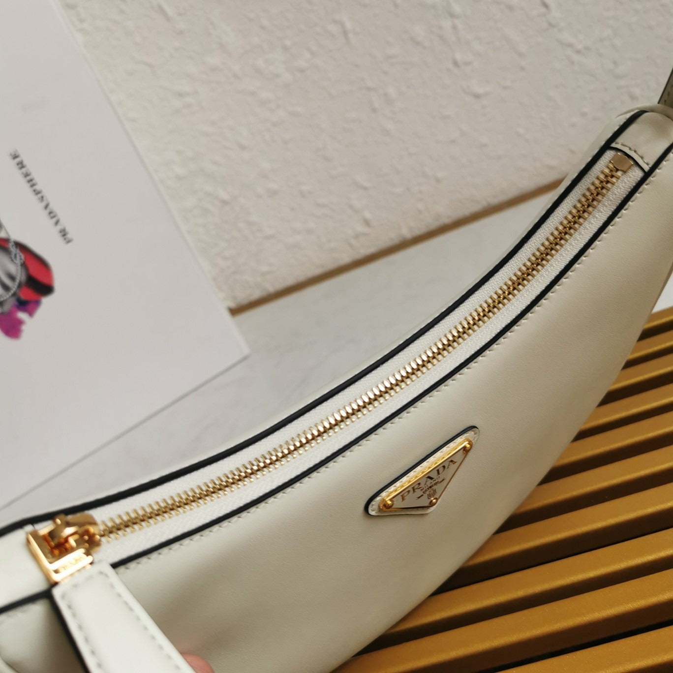 Leather Shoulder Bag White