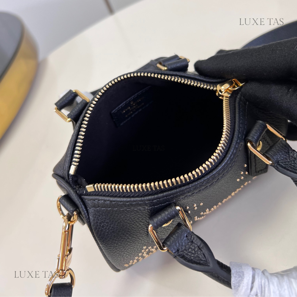 Leather With Studs Nano Speedy - Leather Crossbody Bag for Women