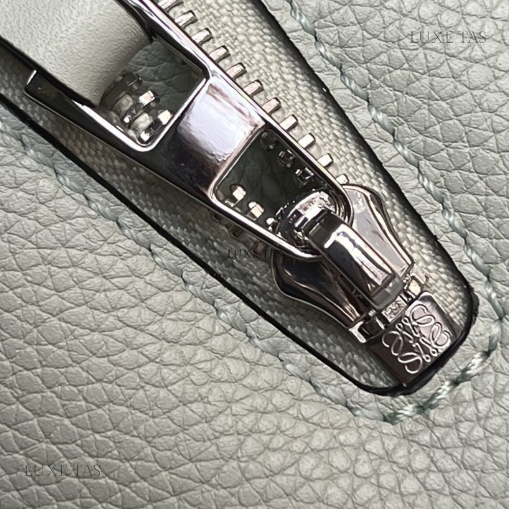 Light Celadon Compact Hammock Bag In Soft Grained Calfskin - Leather Crossbody Bag for Women