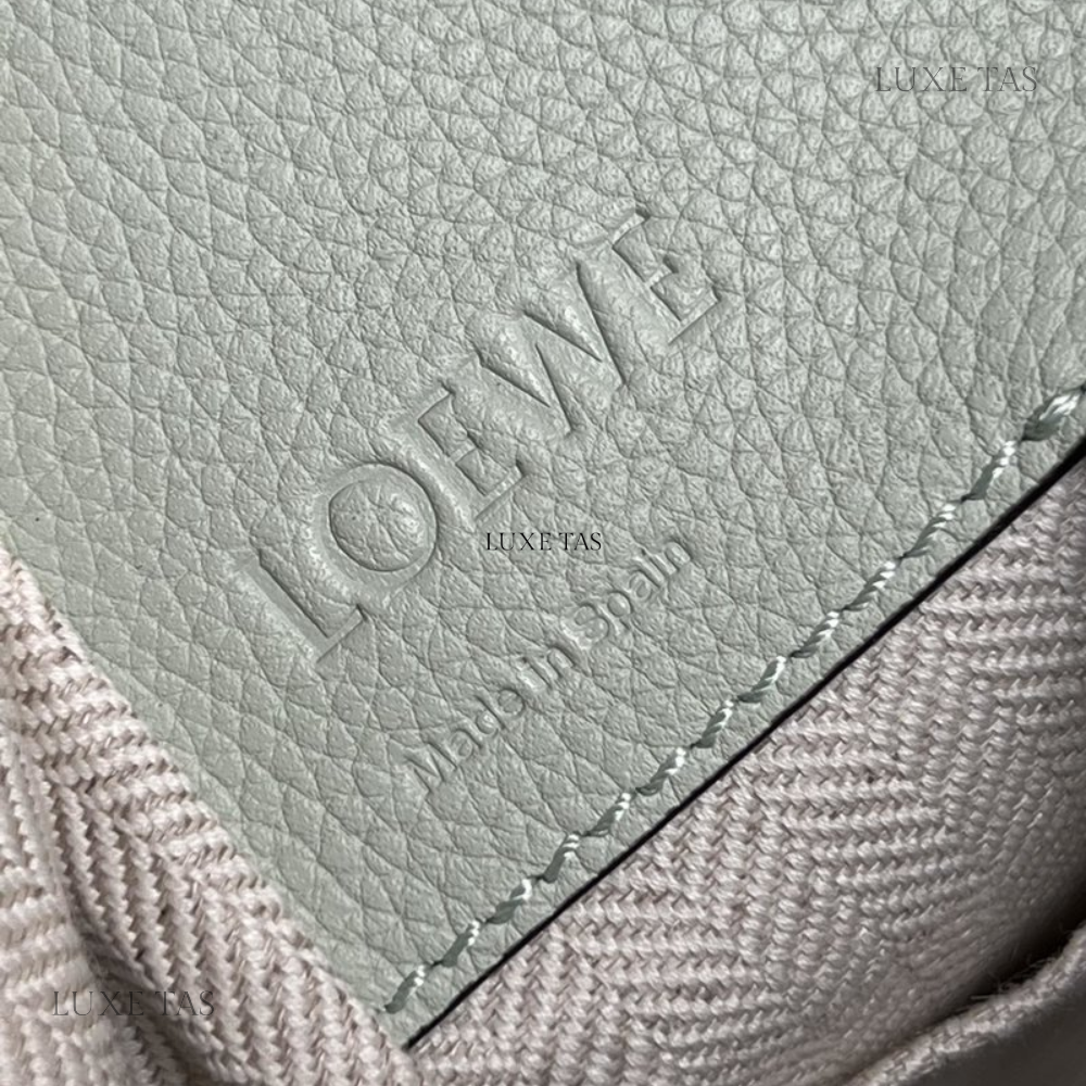 Light Celadon Compact Hammock Bag In Soft Grained Calfskin - Leather Crossbody Bag for Women