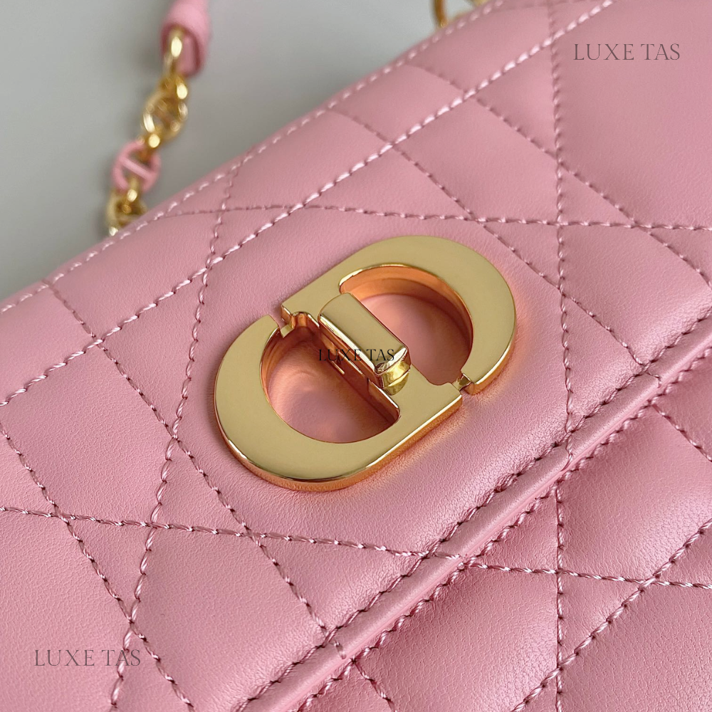 Light Pink Macrocannage Lambskin Miss Caro Mini Bag