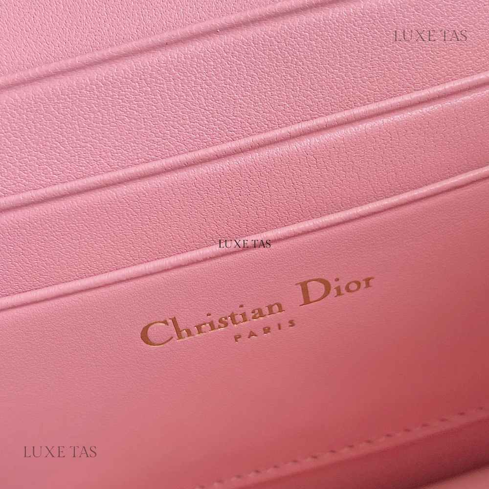 Light Pink Macrocannage Lambskin Miss Caro Mini Bag