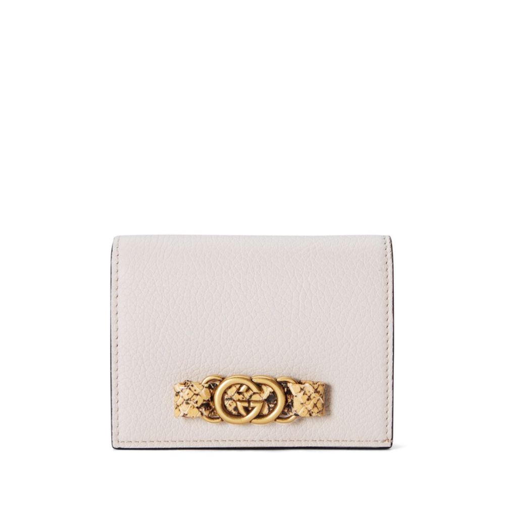 Light Pink Wallet With Interlocking G Python Bow