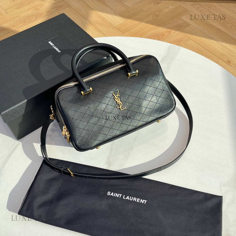 Lyia Duffle In Quilted Lambskin - Leather Duffel Bag for Women