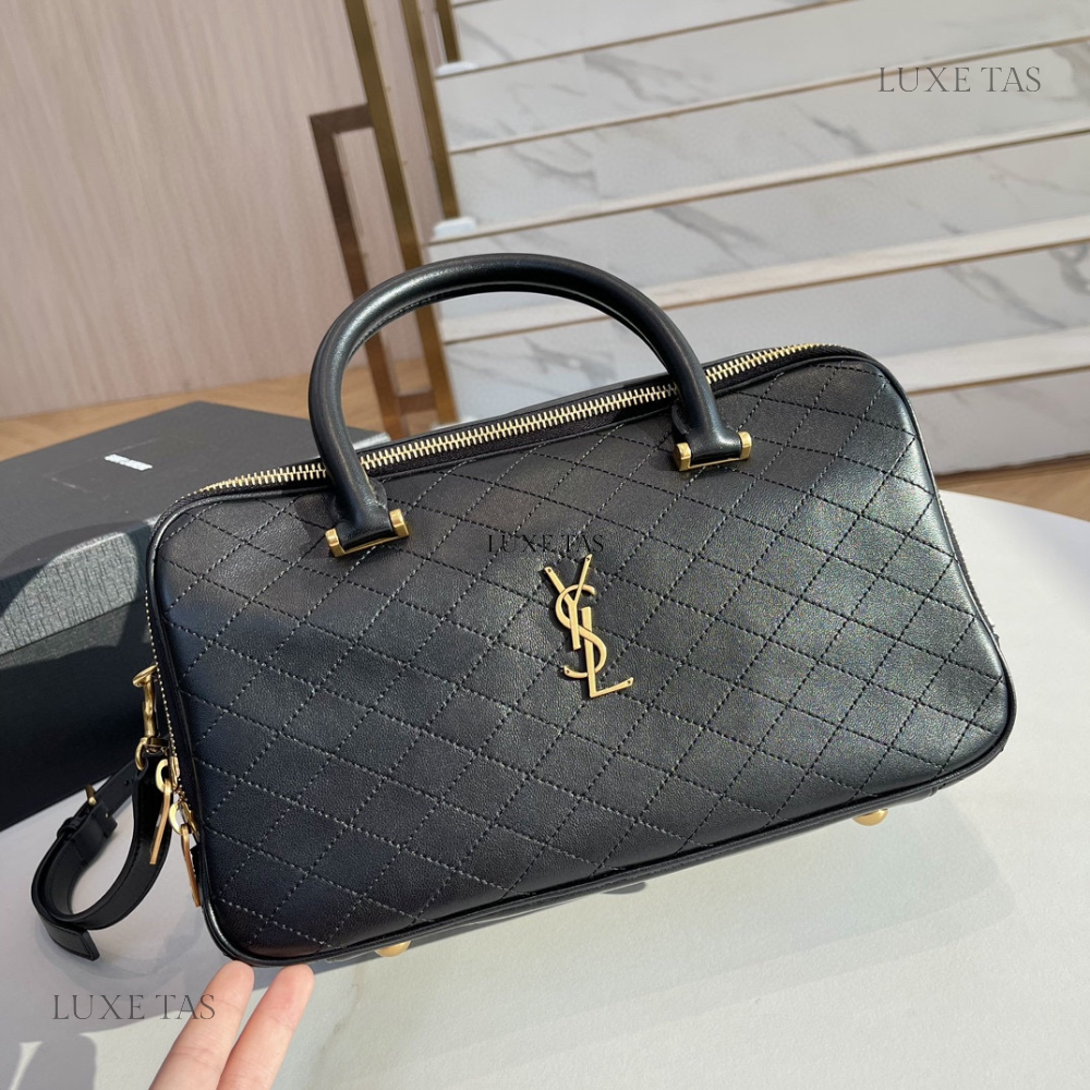 Lyia Duffle In Quilted Lambskin - Leather Duffel Bag for Women